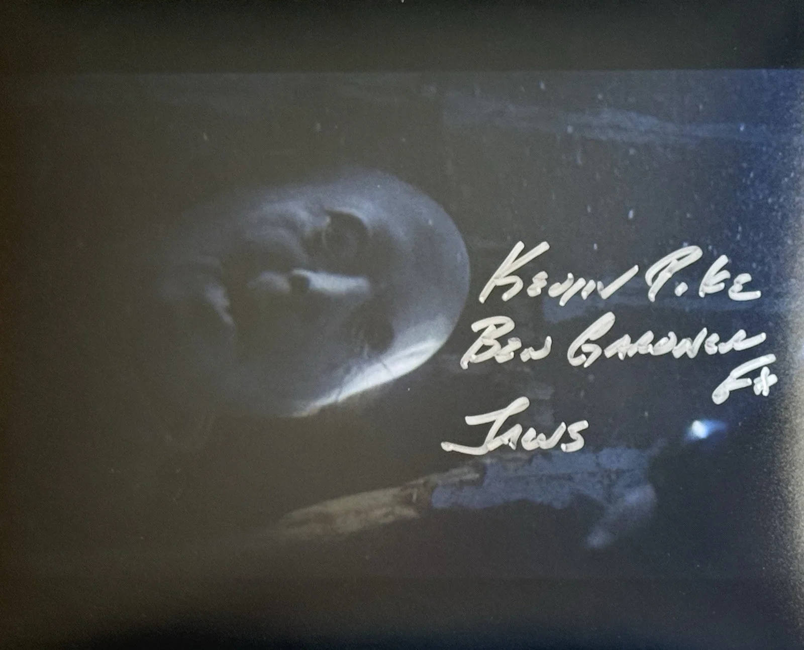 Kevin Pike — Kevin Pike Jaws SIGNED Autographed 8x10 Ben Gardners Head Scare FX CREW K9 COA