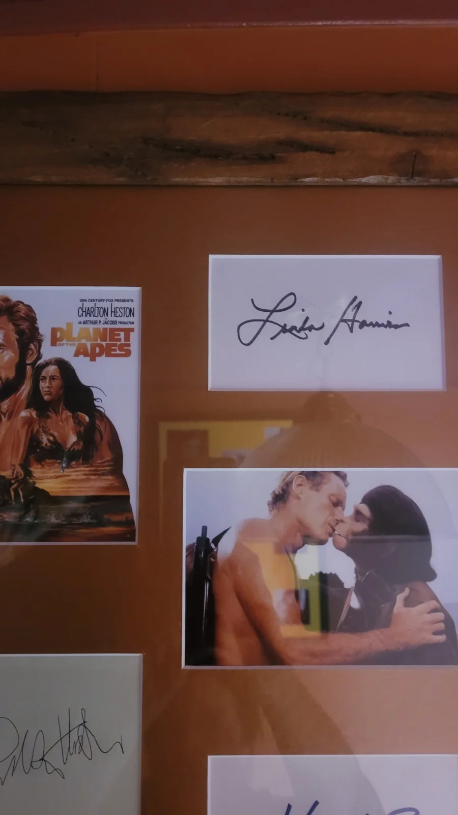 Charlton Heston — PLANET OF THE APES Signed Framed Charlton Heston Kim Hunter Linda Harrison, изображение 3