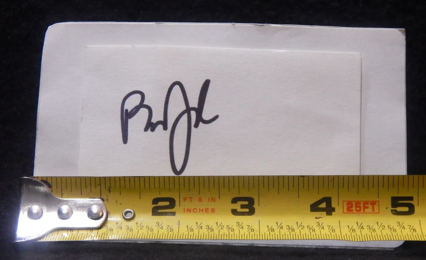 Tarjeta índice vintage firmada con autógrafo de Billy Joel de 2-1/4" x 3-3/4", image 2