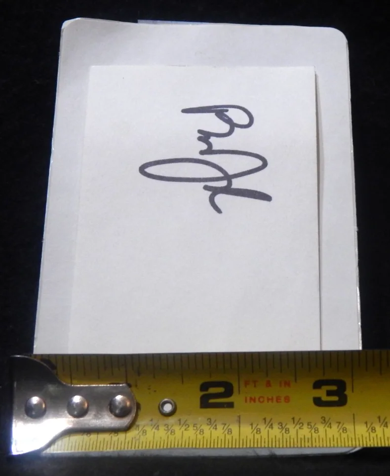 Tarjeta índice vintage firmada con autógrafo de Billy Joel de 2-1/4" x 3-3/4", image 3