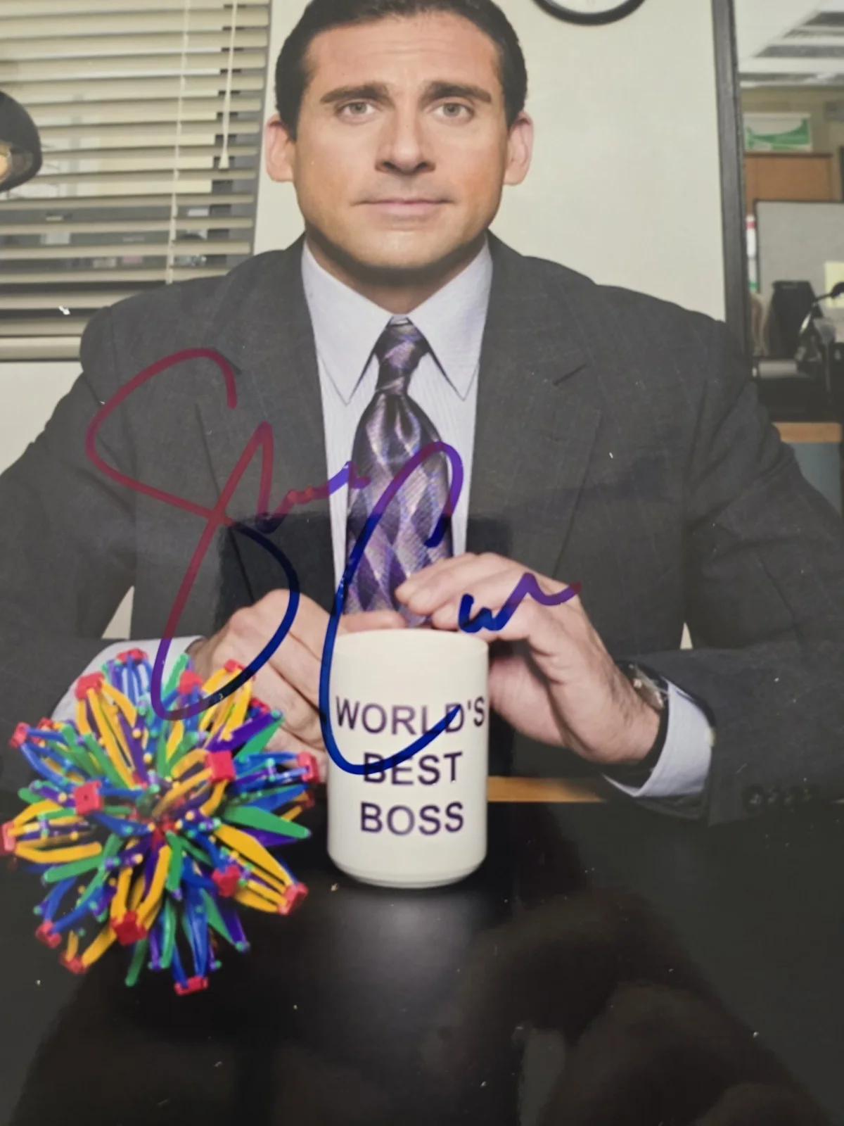 Steve Carell — Steve Carell Signed 8x10 The Office PSA Sticker Only, image 2