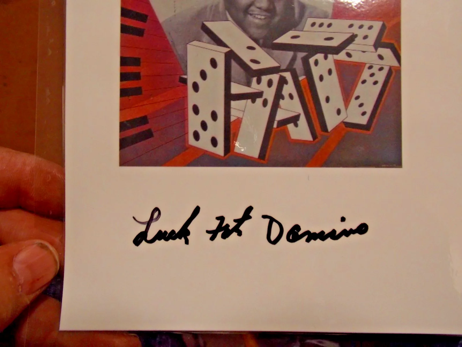 Laminated Fats Domino Signed Autographed Photo, image 2