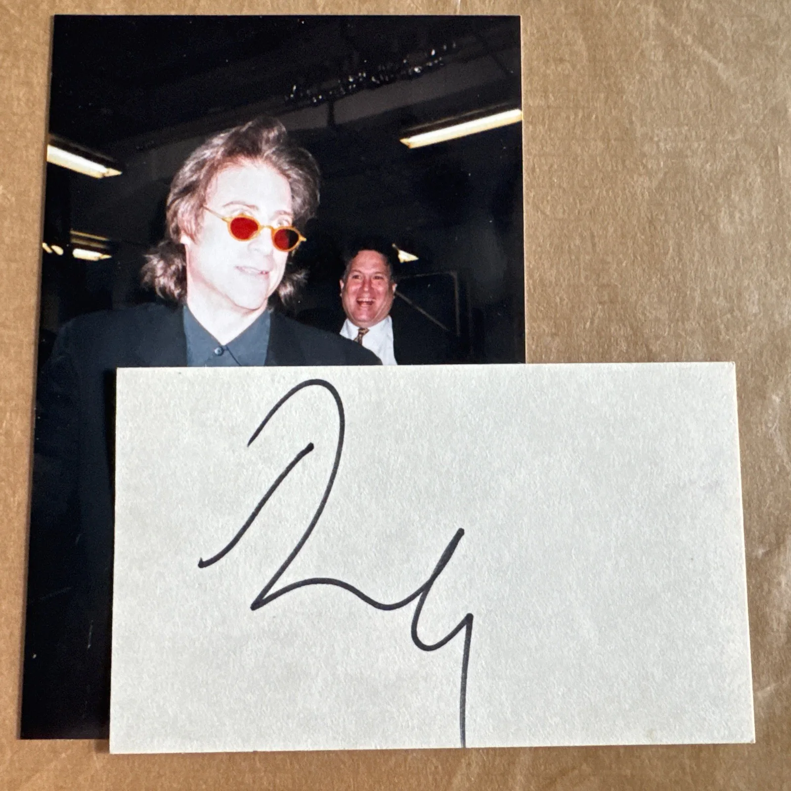 Richard Lewis — COMIC Richard Lewis AUTOGRAPHED Signed 3x5 Index Card CURB YOUR ENTHUSIASM