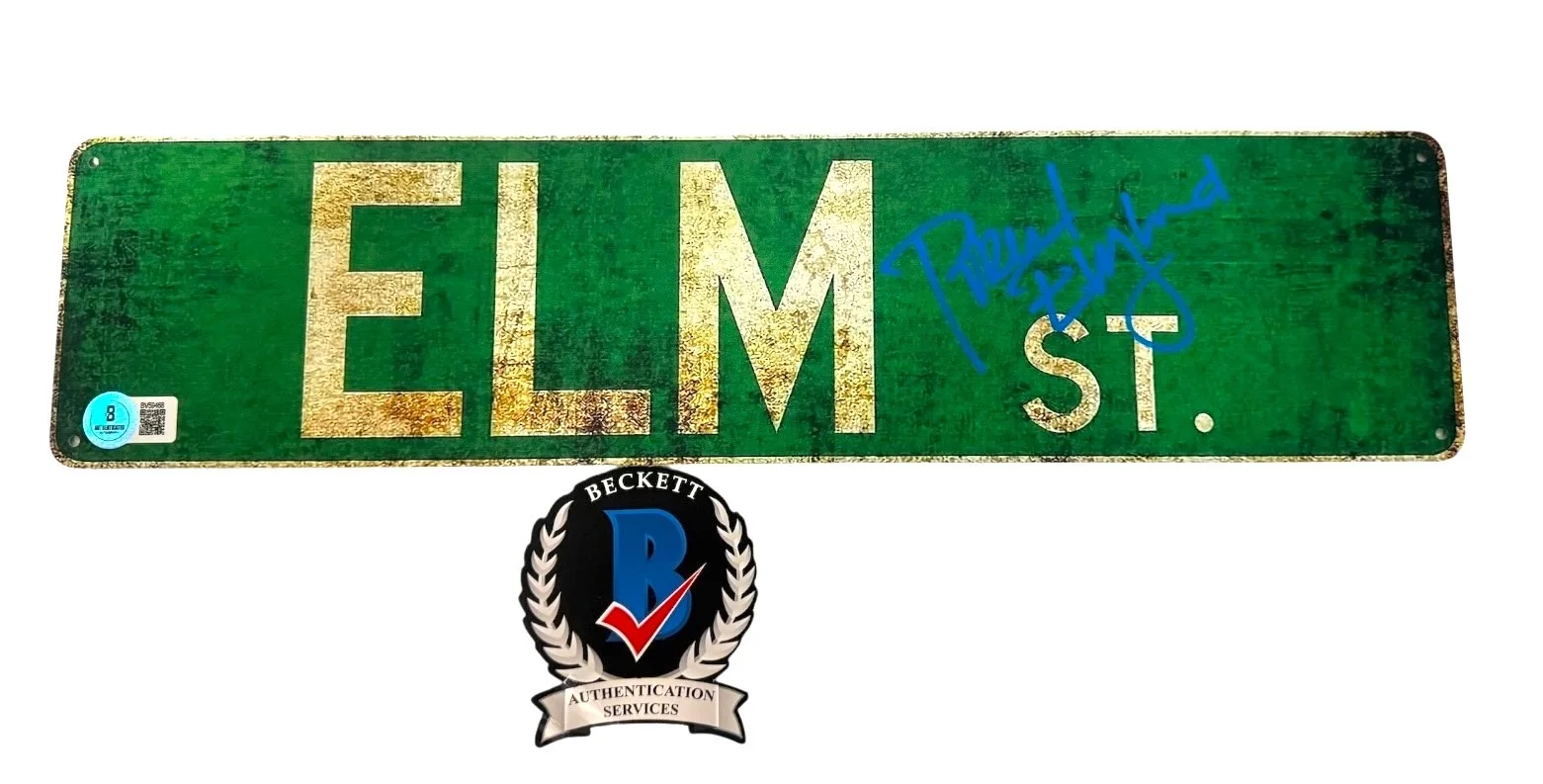 Robert Englund — Robert Englund Signed Auto Nightmare On Elm Street Street Sign Beckett BAS