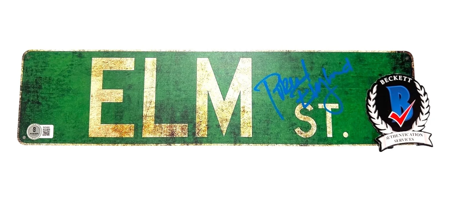 Robert Englund — Robert Englund Signed Auto Nightmare On Elm Street Street Sign Beckett BAS, изображение 2