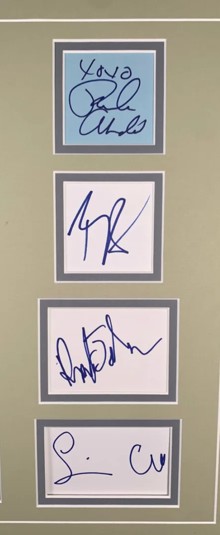 Simon Cowell, Paula Abdul, Randy Jackson, Ryan Seacrest — American Idol Judges Simon Cowell Autographed Signed Photo Display COA 14051, image 2