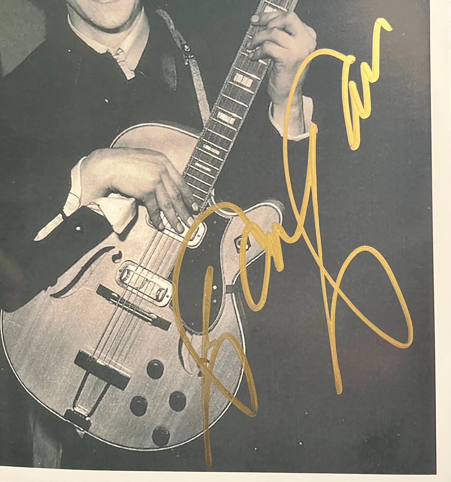 DAVE DAVIES of THE KINKS Signed glossy 8 1/2 x 11 B&W photo, изображение 2