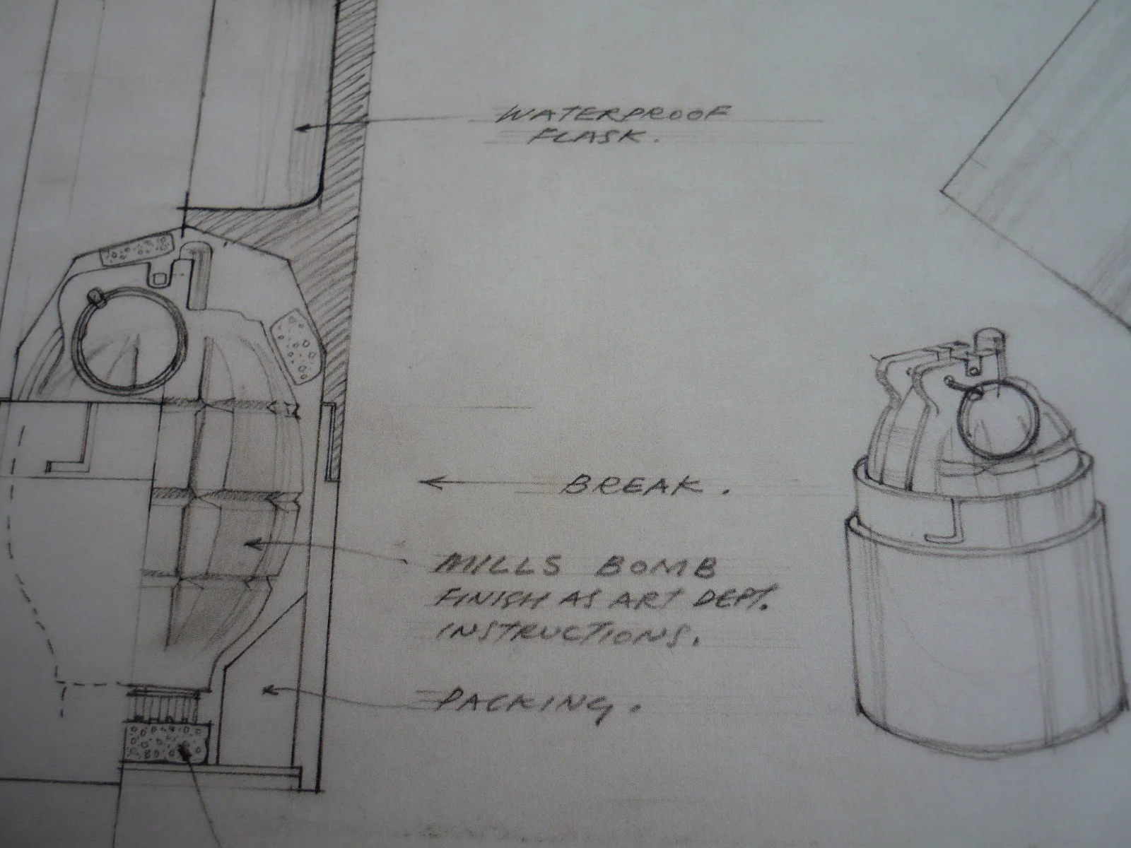 a4 framed 007 james bond storyboard goldfinger secondary gadget grenade flask, изображение 2