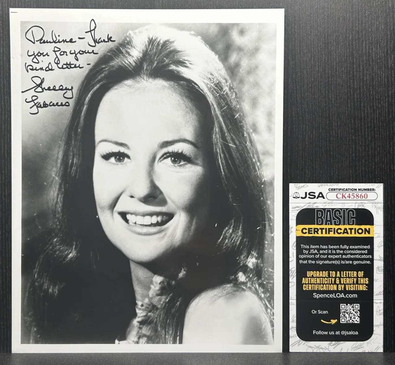 Shelley Fabares — SHELLEY FABARES HAND SIGNED YOUNG PHOTO Original Autograph JSA COA Donna Reed, изображение 2