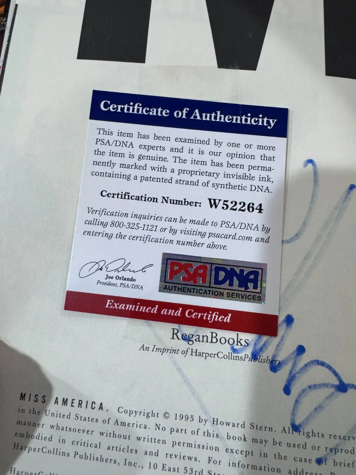 Howard Stern — Howard Stern Signed Book Miss America 1st Raunchy Disc Jockey Autograph PSA/DNA, изображение 2