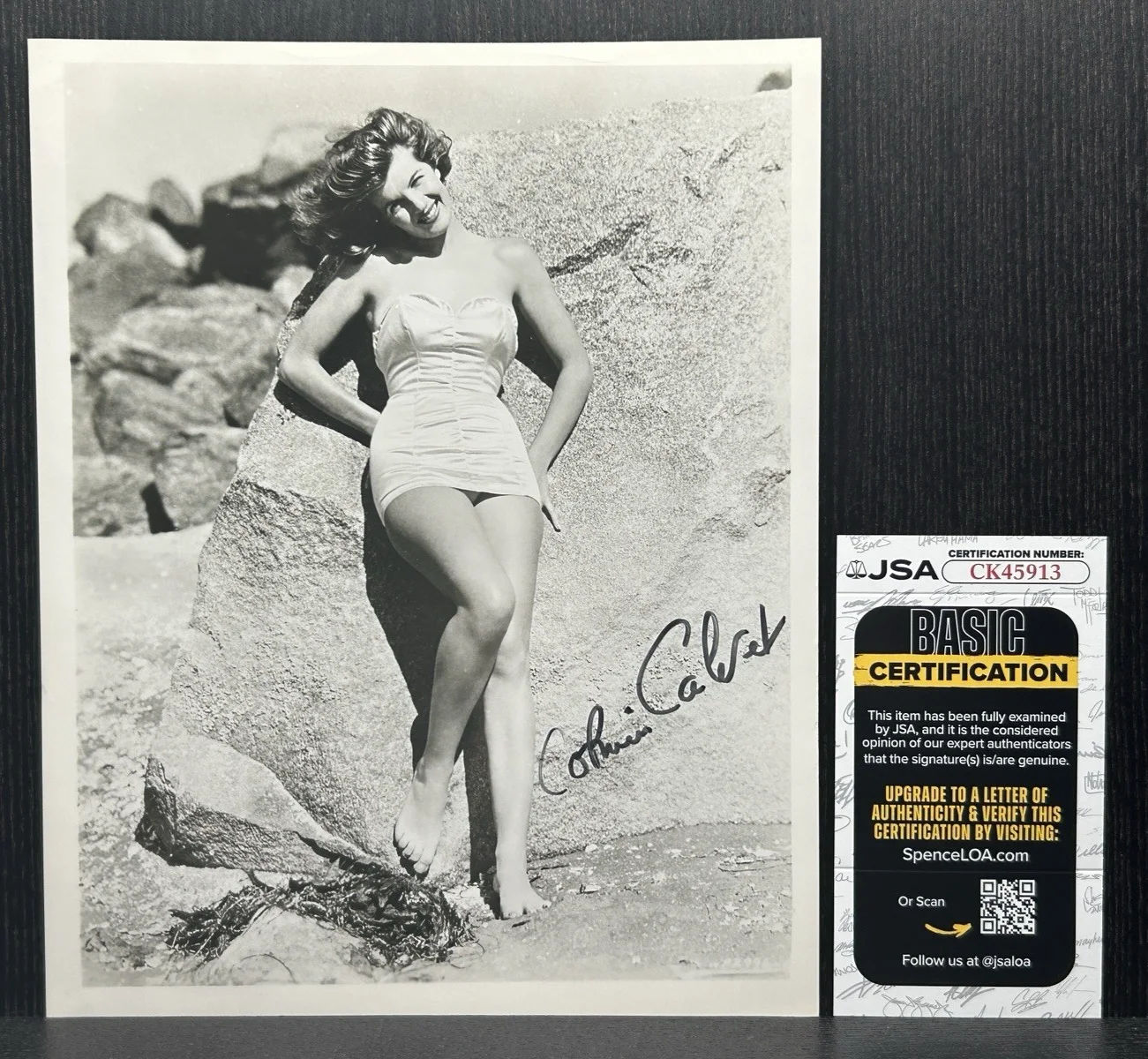 Corinne Calvet — CORINNE CALVET SEXY HAND SIGNED 8x10 PHOTO Original Autograph JSA Rope of Sand, изображение 2
