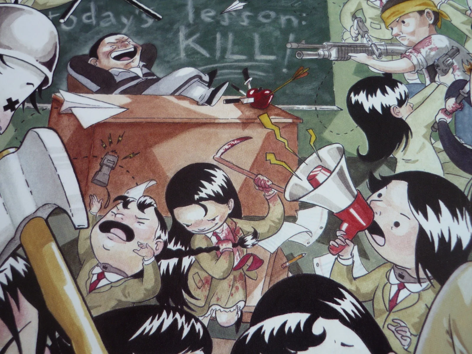 Framed mounted a4 Poster Film battle royale class dismissed fight, изображение 2