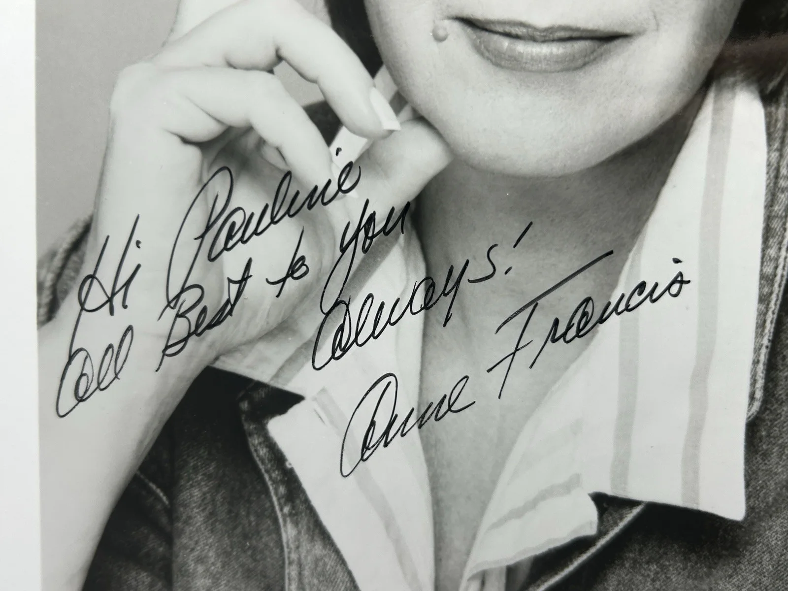 Anne Francis — ANNE FRANCIS HAND SIGNED 8x10 PHOTO Original Autograph JSA COA Forbidden Planet, изображение 3