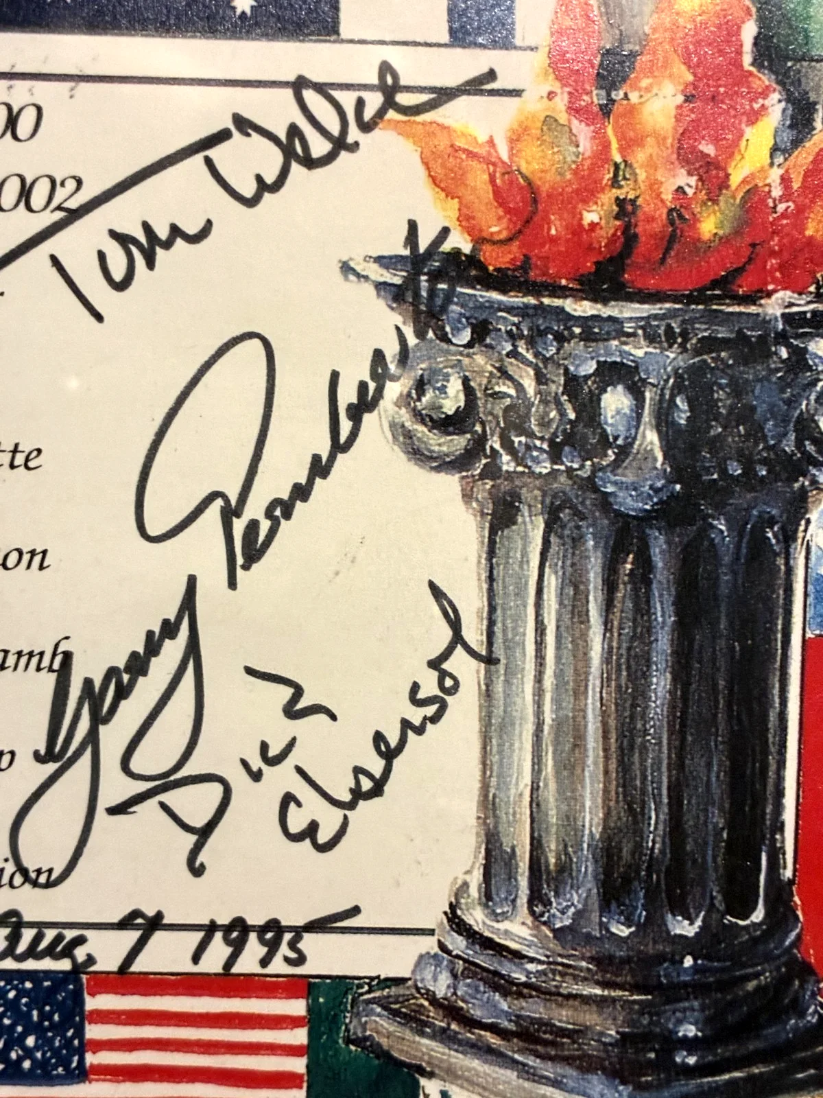 Dick Ebersol Bob Wright — Olympic TV Sport Memorabilia 2000 2002 Dick Ebersol Bob Wright & Others Signed, image 2
