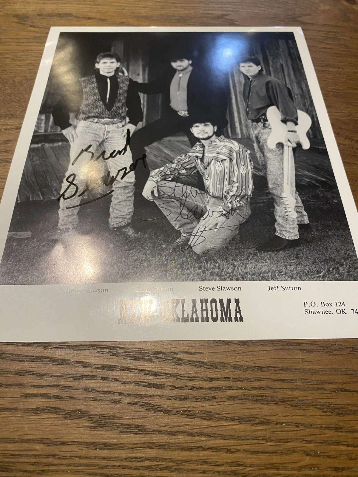 New Oklahoma Country Promo Photo Signed By Band 8x10, изображение 2