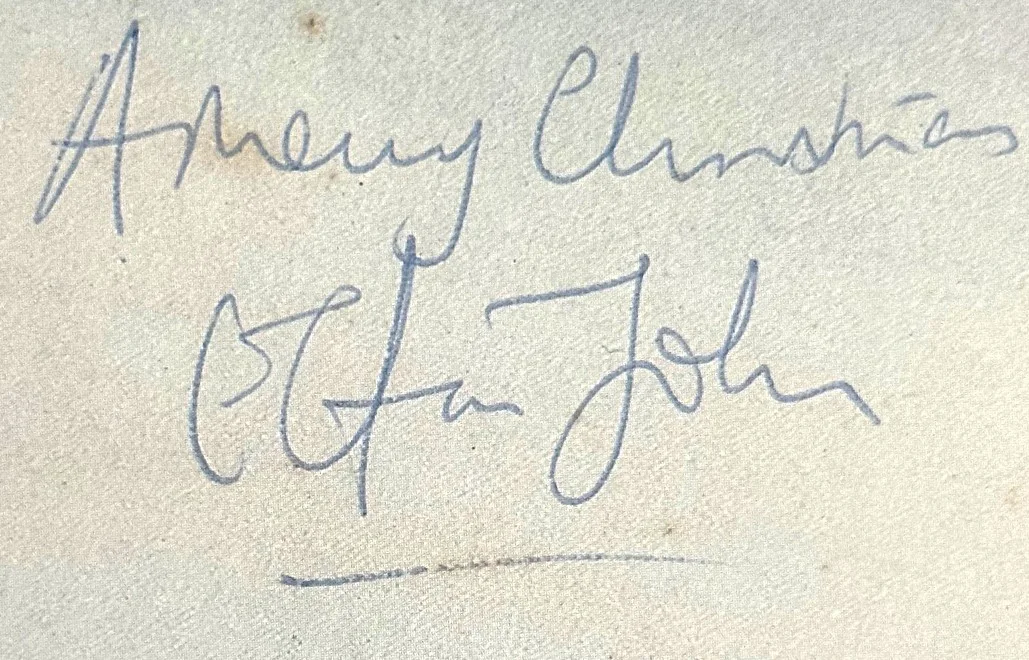 EPPERSON signed ELTON JOHN autographed "A SINGLE MAN" Album "A Merry Christmas", image 3