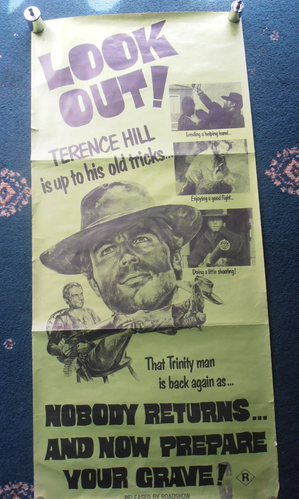 VIVA DJANGO ORIGINAL AUSTRALIAN DAYBILL ROLLED VG 1970'S RE RELEASE, image 2