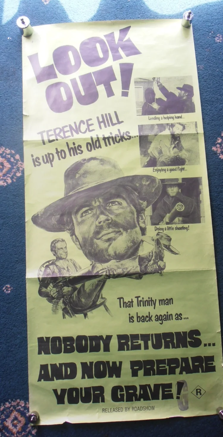 VIVA DJANGO ORIGINAL AUSTRALIAN DAYBILL ROLLED VG 1970'S RE RELEASE, image 3