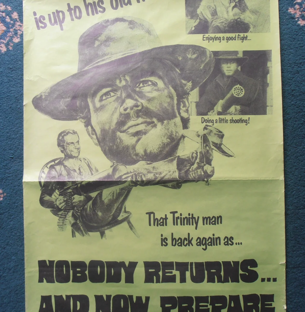 VIVA DJANGO ORIGINAL AUSTRALIAN DAYBILL ROLLED VG 1970'S RE RELEASE, image 5
