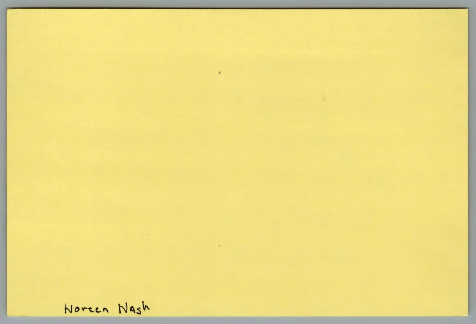 Noreen Nash — Noreen Nash Signed 4x6 Index Card The Southerner Autographed, изображение 2