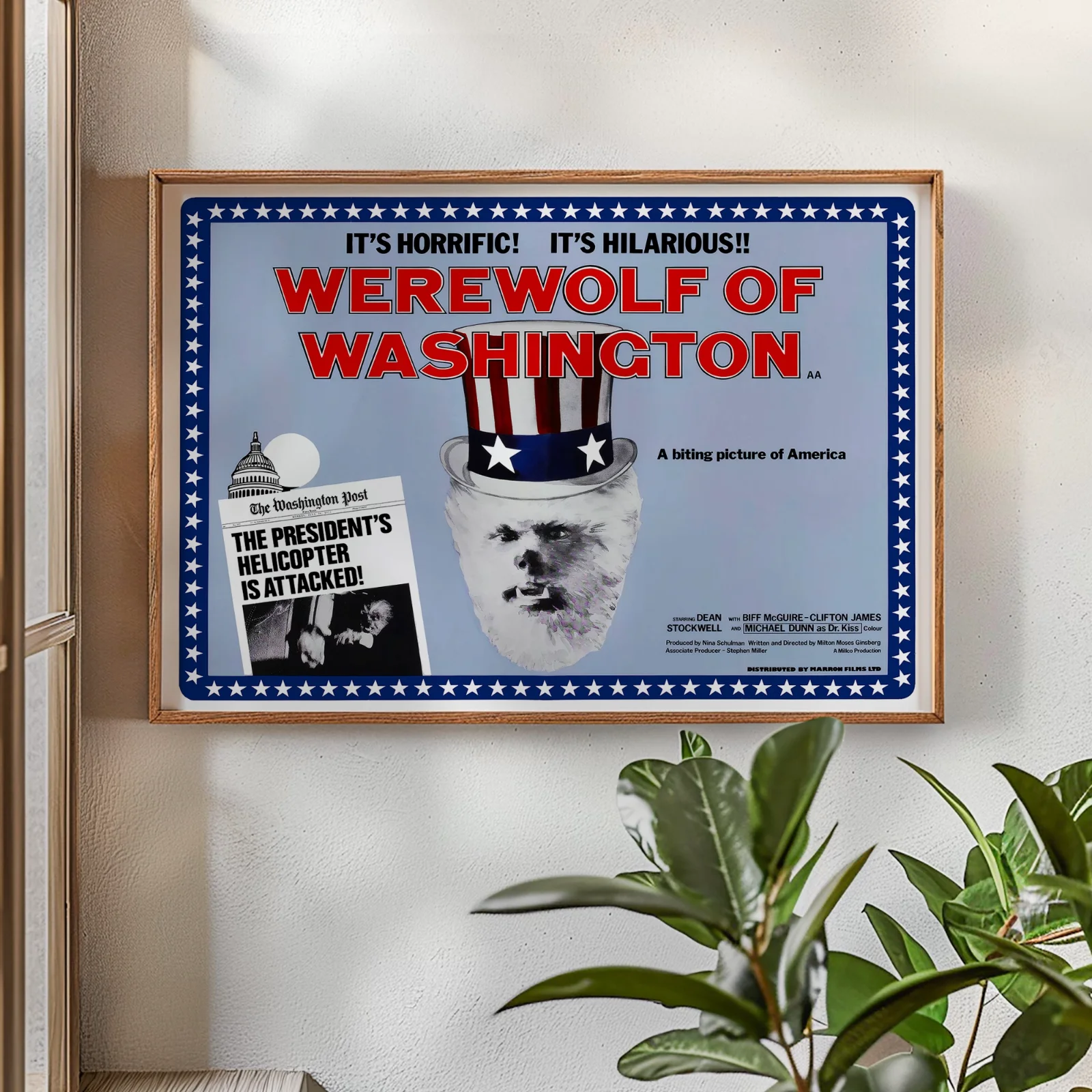 The Werewolf of Washington 1973 Horror Satire Restored 30" x 40" UK Quad Poster, изображение 2