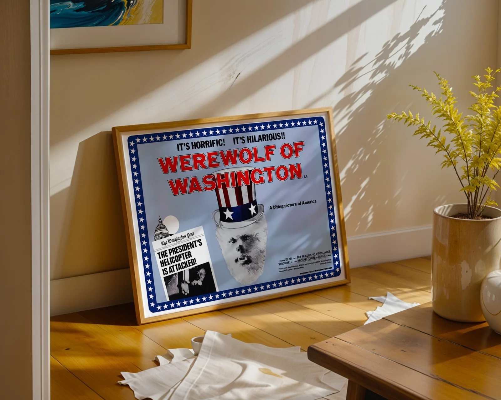 The Werewolf of Washington 1973 Horror Satire Restored 30" x 40" UK Quad Poster, изображение 3