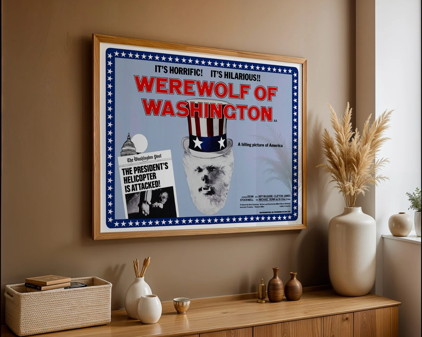 The Werewolf of Washington 1973 Horror Satire Restored 30" x 40" UK Quad Poster, изображение 4