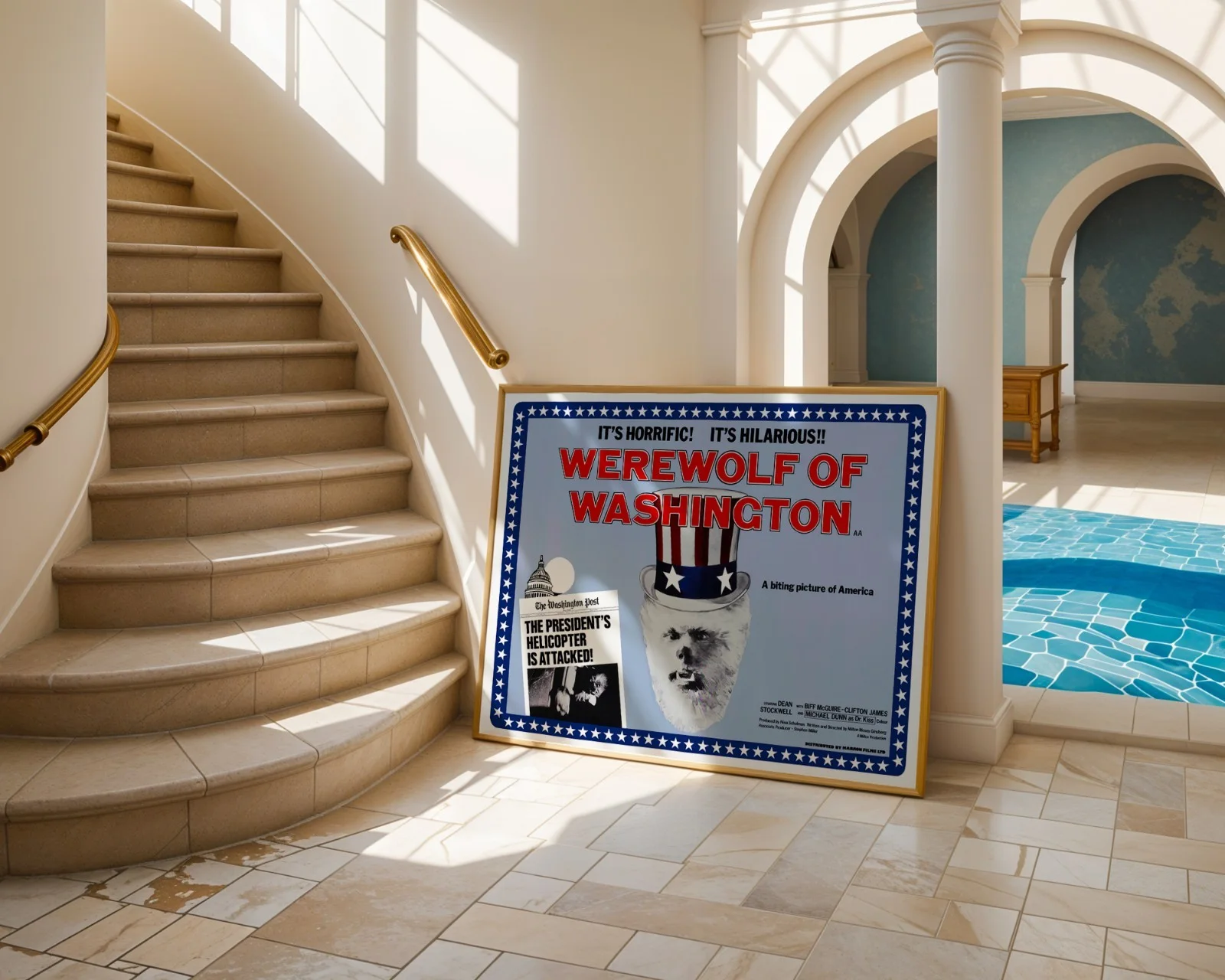The Werewolf of Washington 1973 Horror Satire Restored 30" x 40" UK Quad Poster, изображение 5