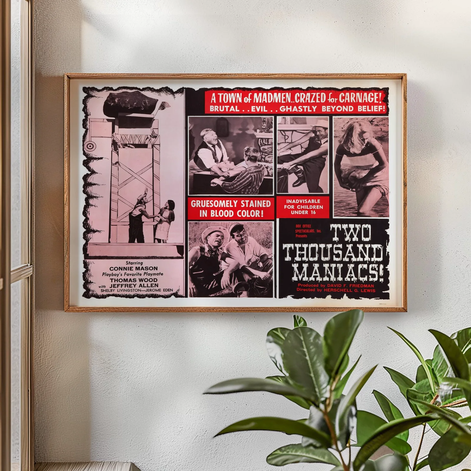Two Thousand Maniacs! - 1964 Folk Horror Restored 30" x 40" UK Quad Poster, image 2