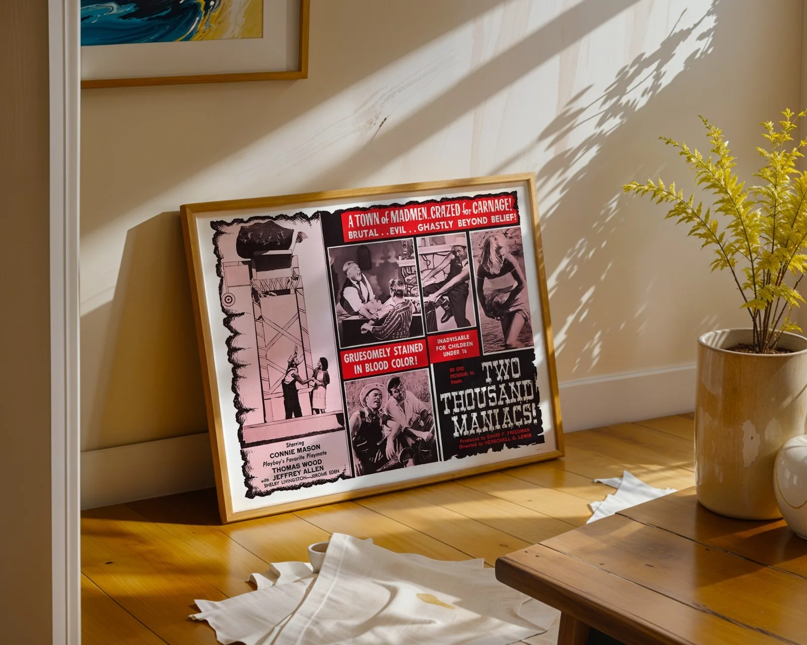 Two Thousand Maniacs! - 1964 Folk Horror Restored 30" x 40" UK Quad Poster, image 3