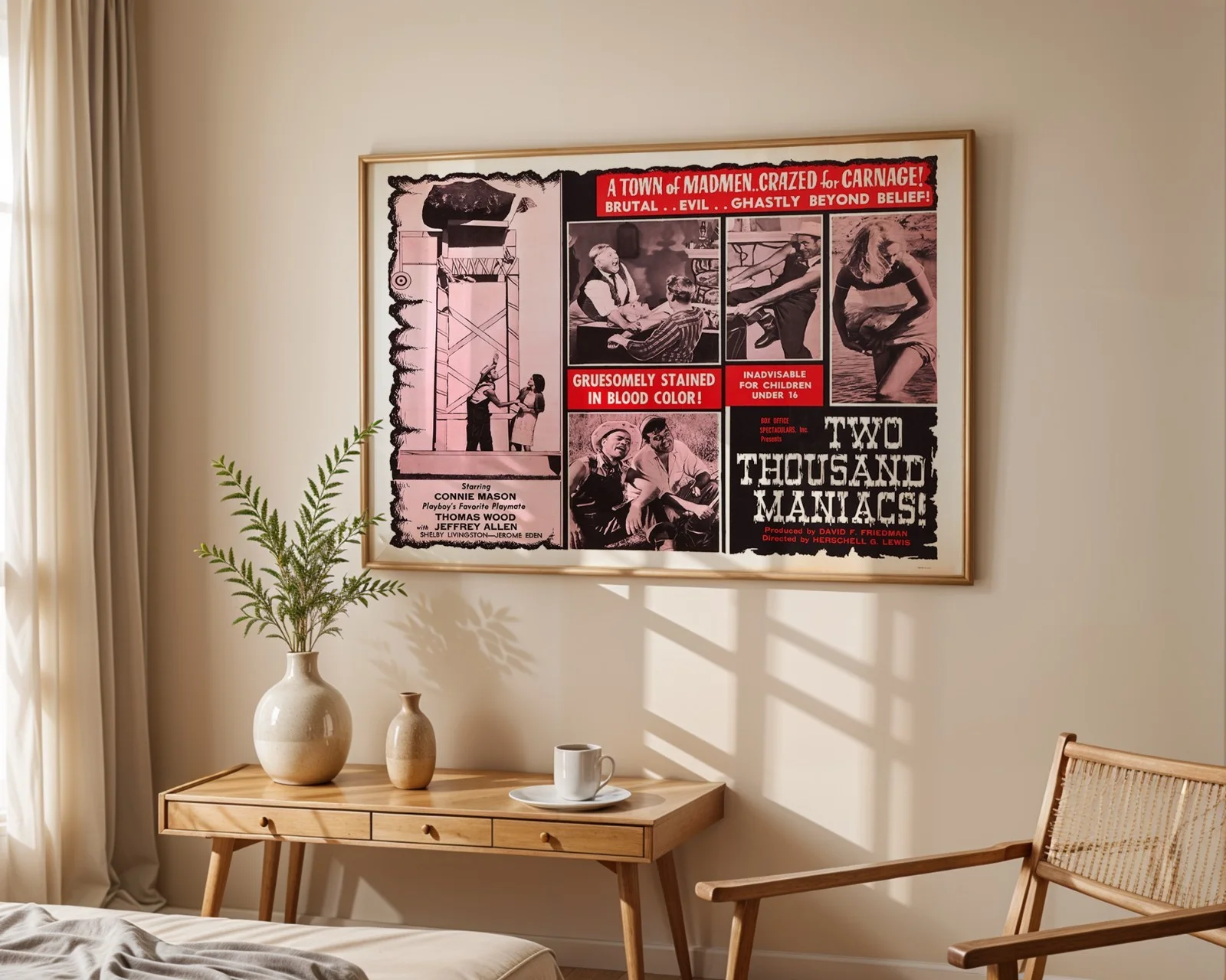 Two Thousand Maniacs! - 1964 Folk Horror Restored 30" x 40" UK Quad Poster, image 4