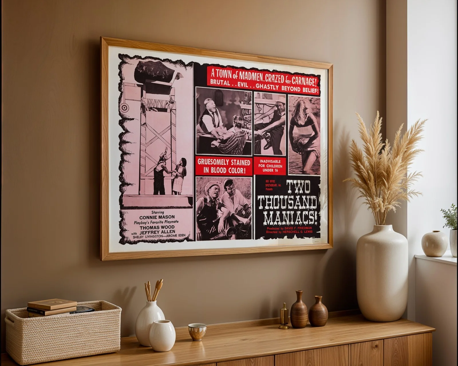 Two Thousand Maniacs! - 1964 Folk Horror Restored 30" x 40" UK Quad Poster, image 5