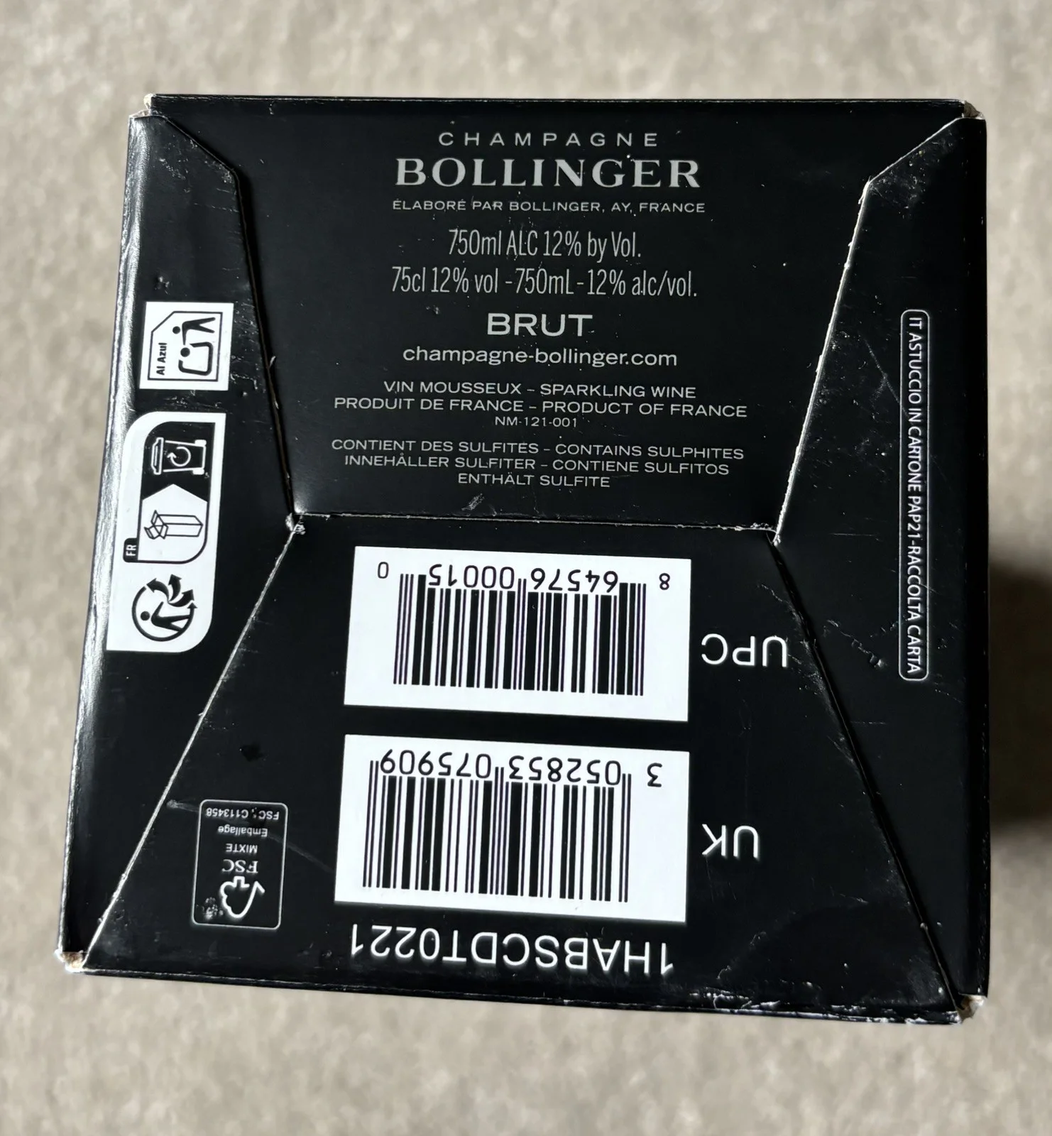 Bollinger Champagne BOX ONLY James Bond 007 Limited Edition, image 4