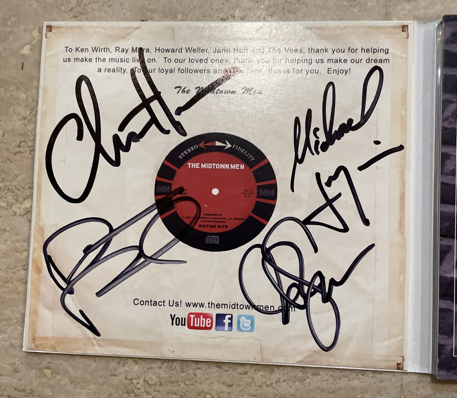 The Midtown Men 2011 Sixties Hits CD SIGNED by 4 stars from Jersey Boys broadway, изображение 3
