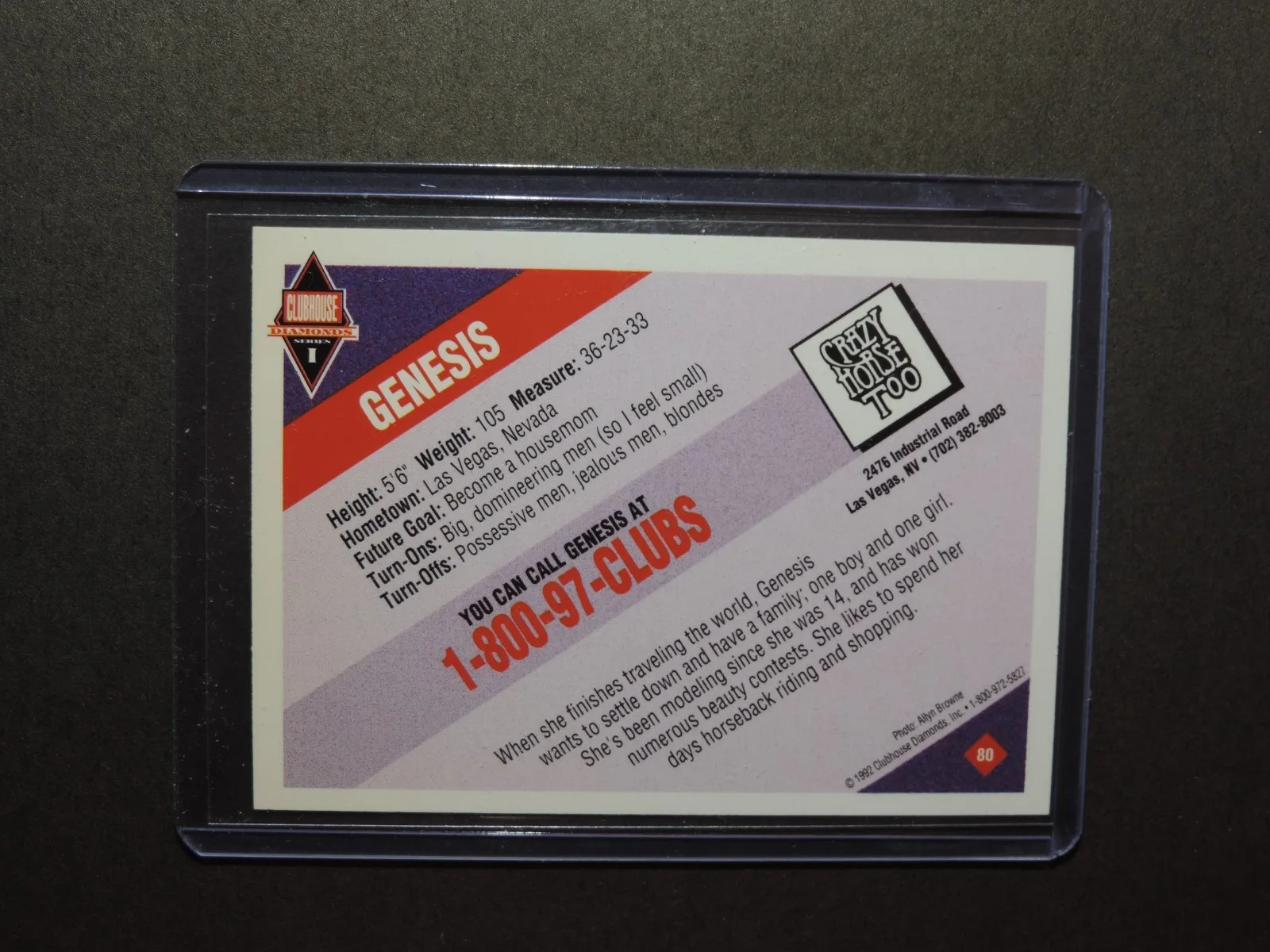 Jenna Jameson — Jenna Jameson Autographed Trading Card Genesis Rookie Card No 80 MINT, image 4