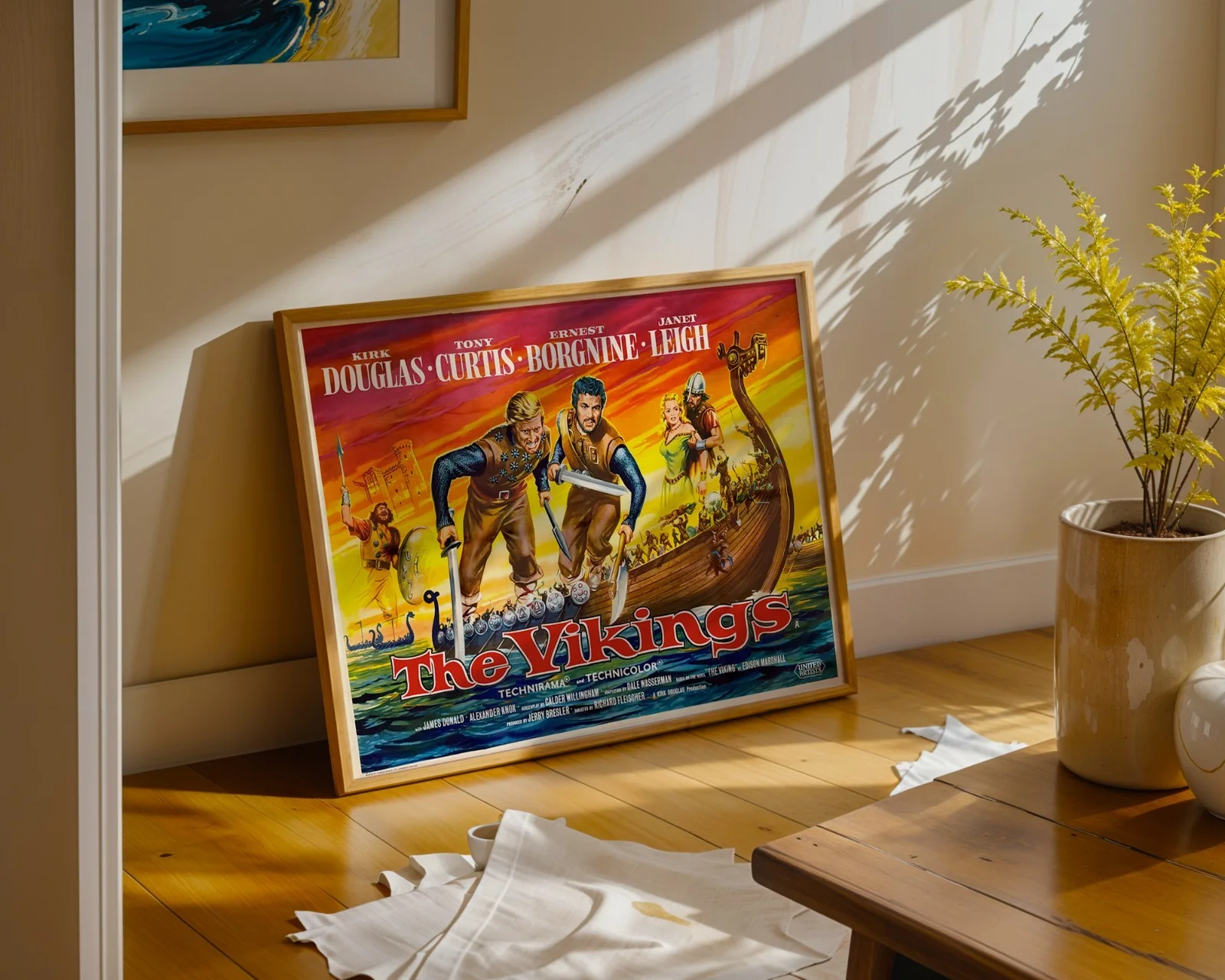 The Vikings - 1958 Action / Adventure Film Restored 30" x 40" UK Quad Poster, изображение 3