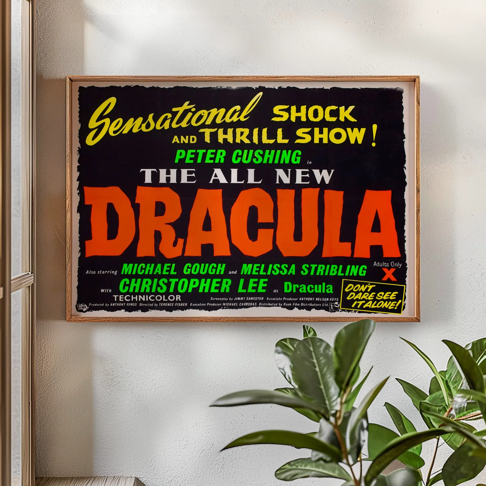 Dracula - 1958 Hammer Horror Film Restored 30" x 40" UK Quad Poster, изображение 2