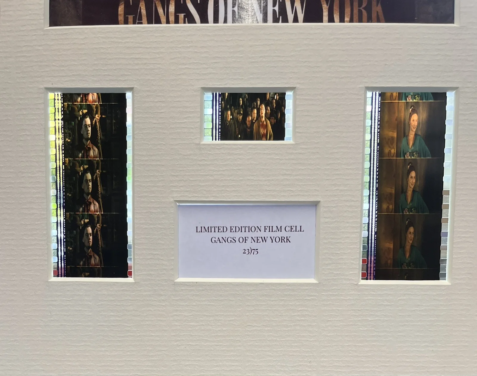 GANGS OF NEW YORK . 35mm Film Cell Mounted Display, изображение 3