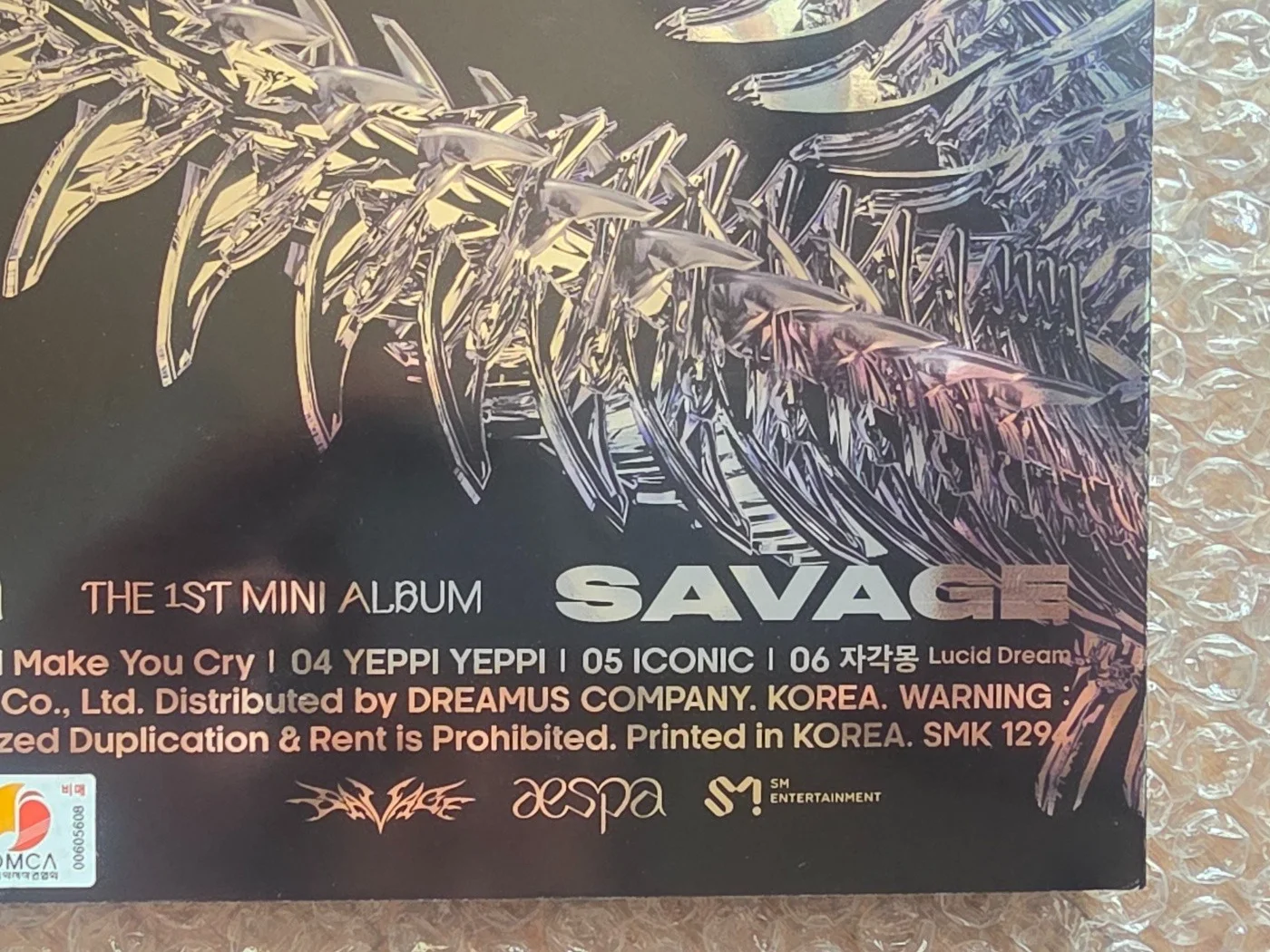 Pegatina Promocional SM El 1er Mini Álbum Salvaje Autografiada Firmada a Mano, изображение 5