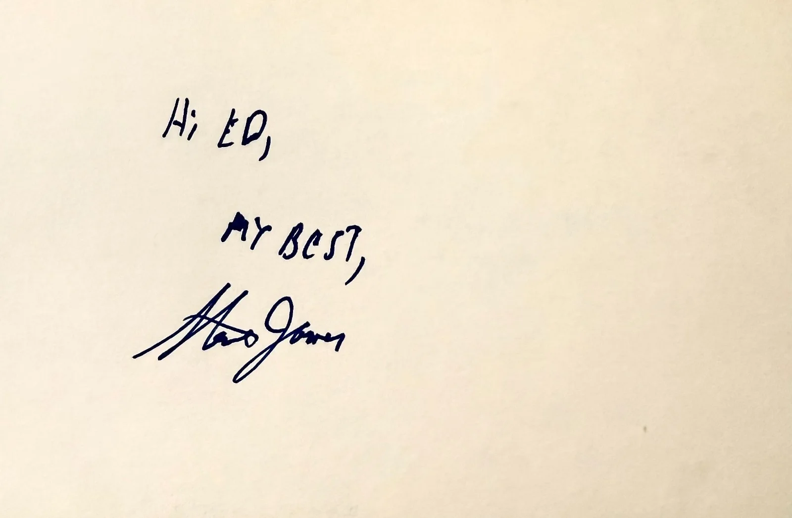 Steve James — STEVE JAMES Signed Autographed 4x6 INDEX CARD The Exterminator The Delta Force, image 3