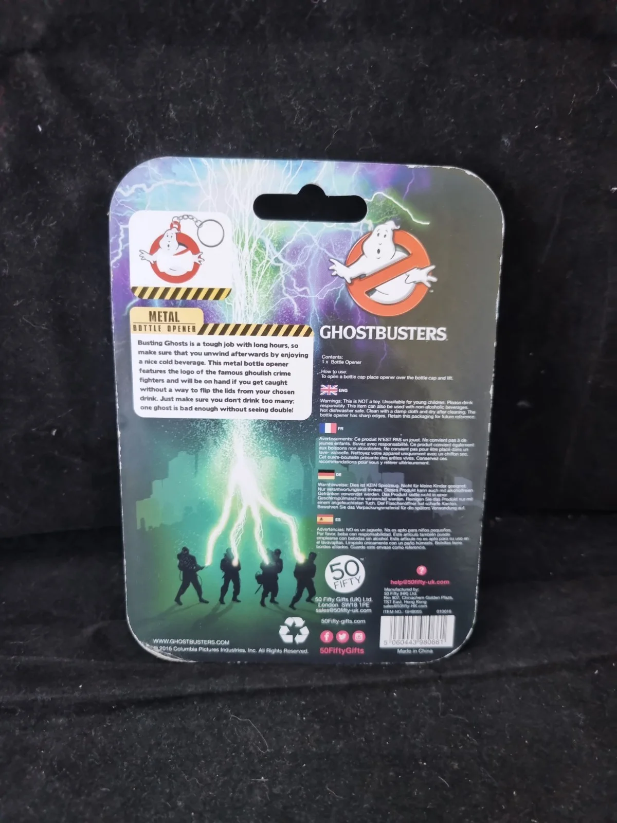 Ghostbusters Logo Metal Bottle Opener Keyring New, image 3