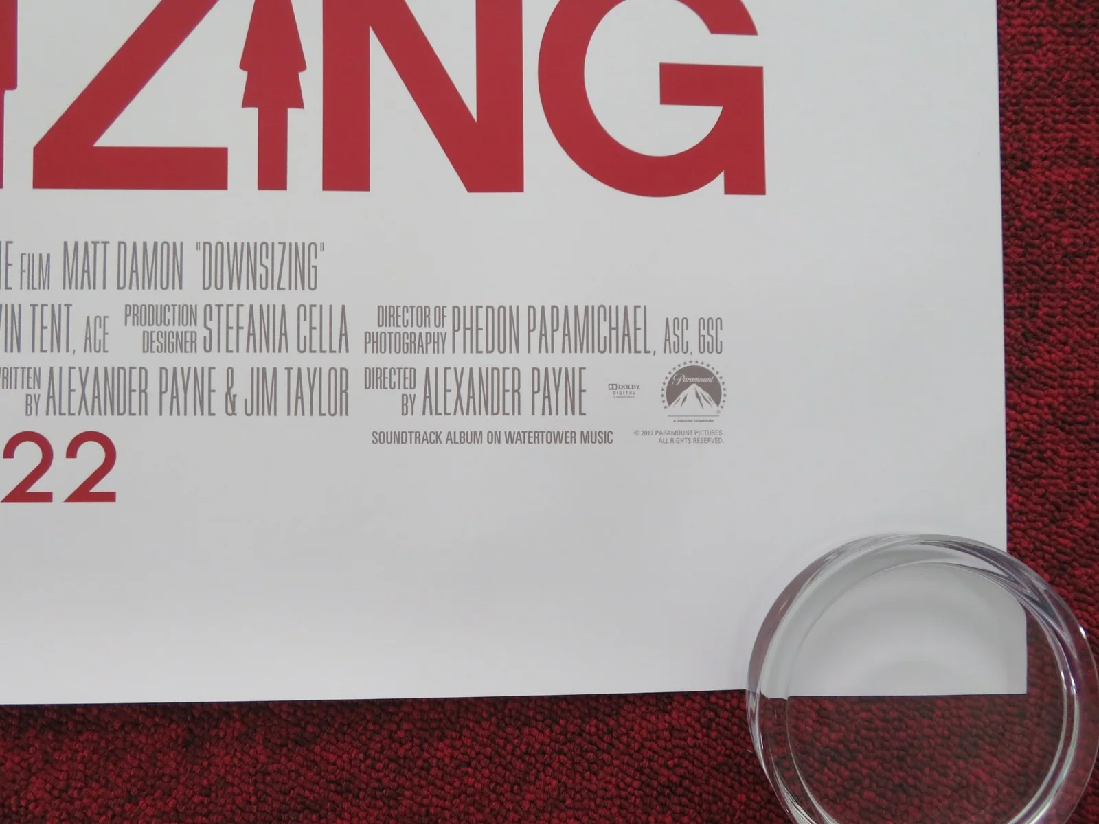 Downsizing US One Sheet Rolled Poster Matt Damon Christoph Waltz 2017, image 5