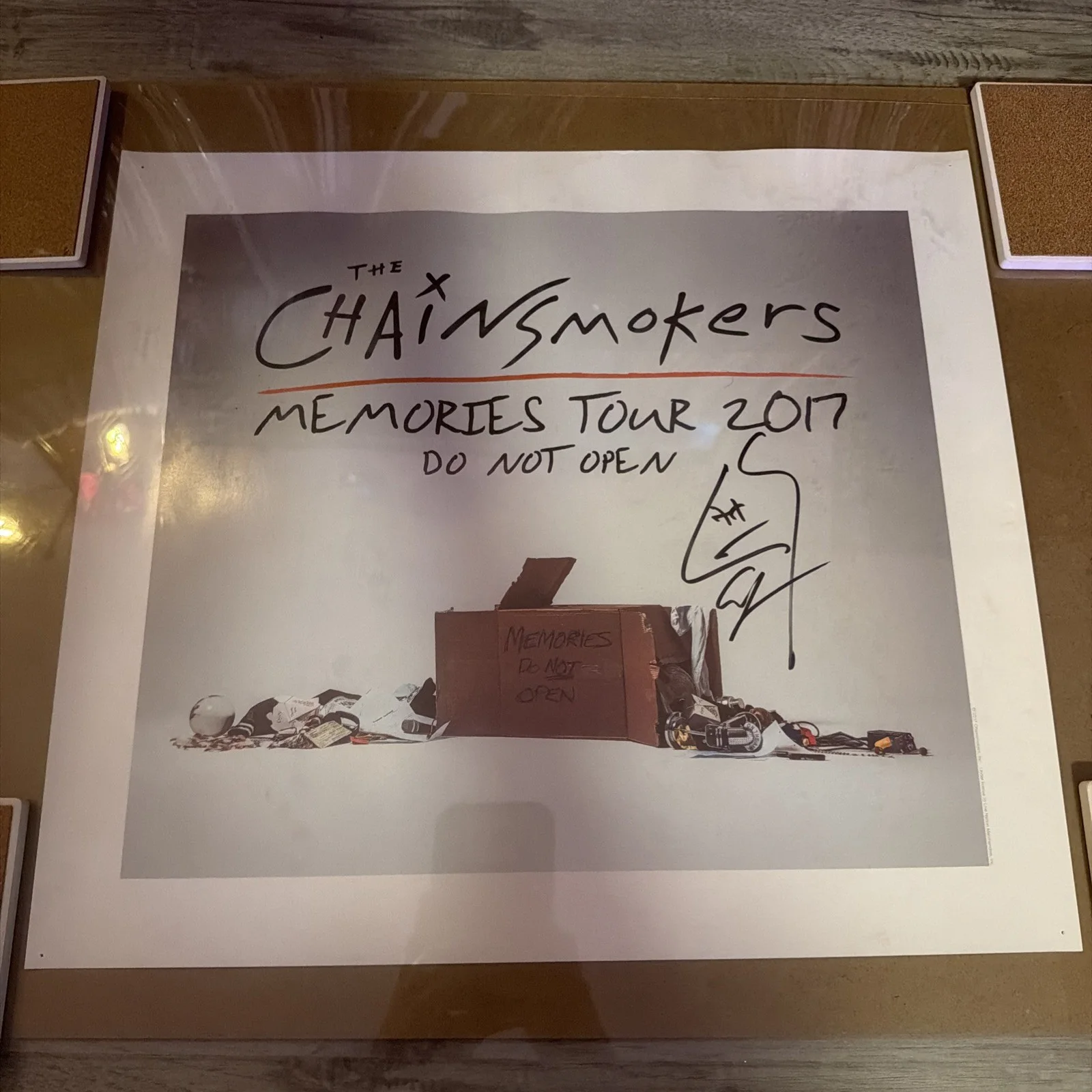 The Chainsmokers Signed Autographed Memories Tour Poster 2017 15x17 Limited Ed, image 2