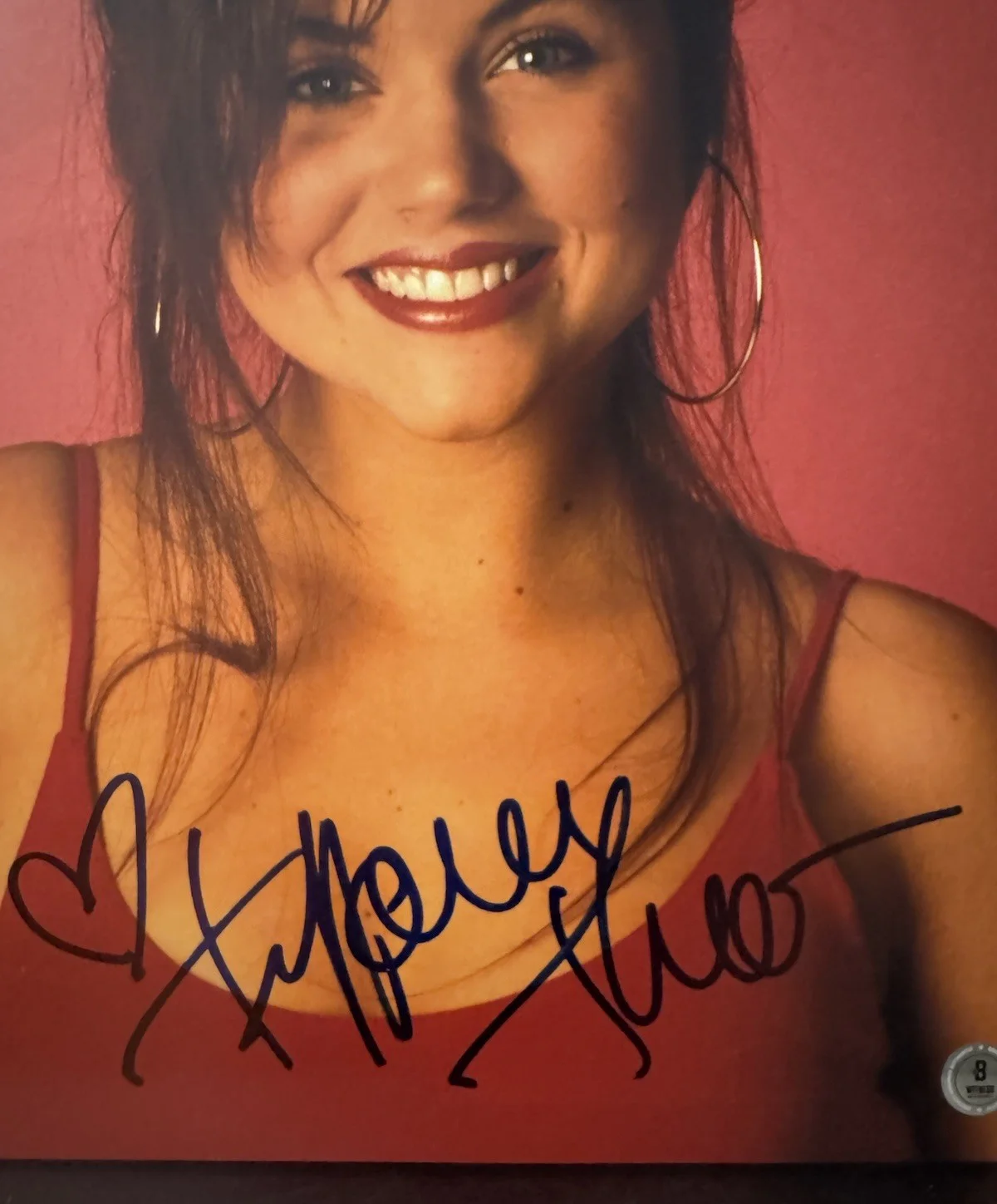 Tiffani Thiessen — Tiffani Thiessen Signed 11x14 Saved by the Bell Kelly Photo Beckett BAS, изображение 3