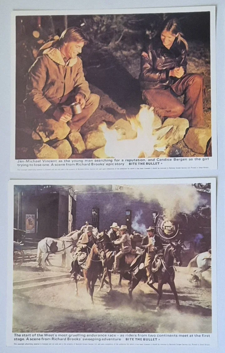 Lobby Card Set 10x8 - 1975 Bite The Bullet - Gene Hackman, Candice Bergen, image 2