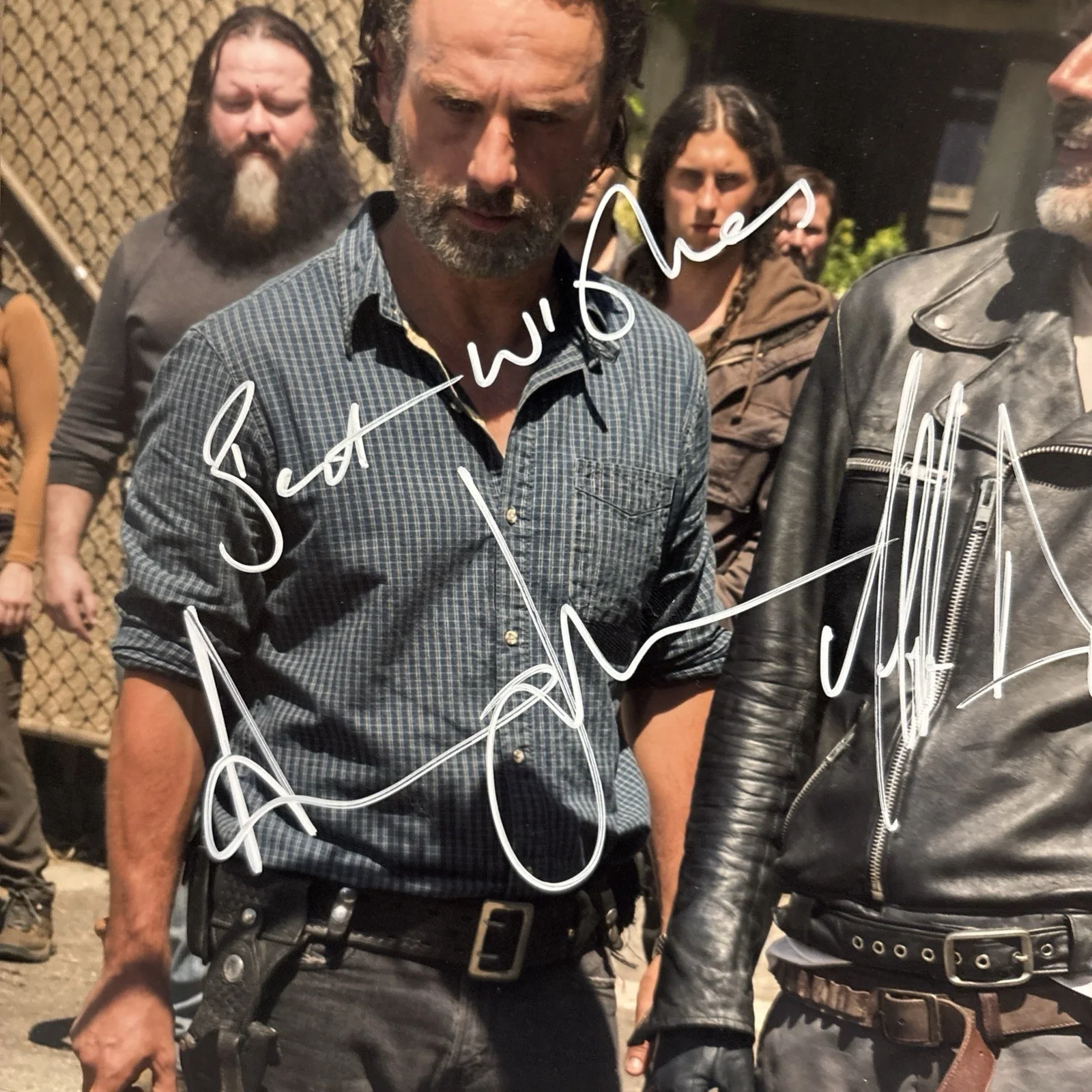 Andrew Lincoln, Jeffery Dean Morgan — Andrew Lincoln Jeffery Dean Morgan SIGNED 8x10 Photo The Walking Dead JSA Auth, изображение 2