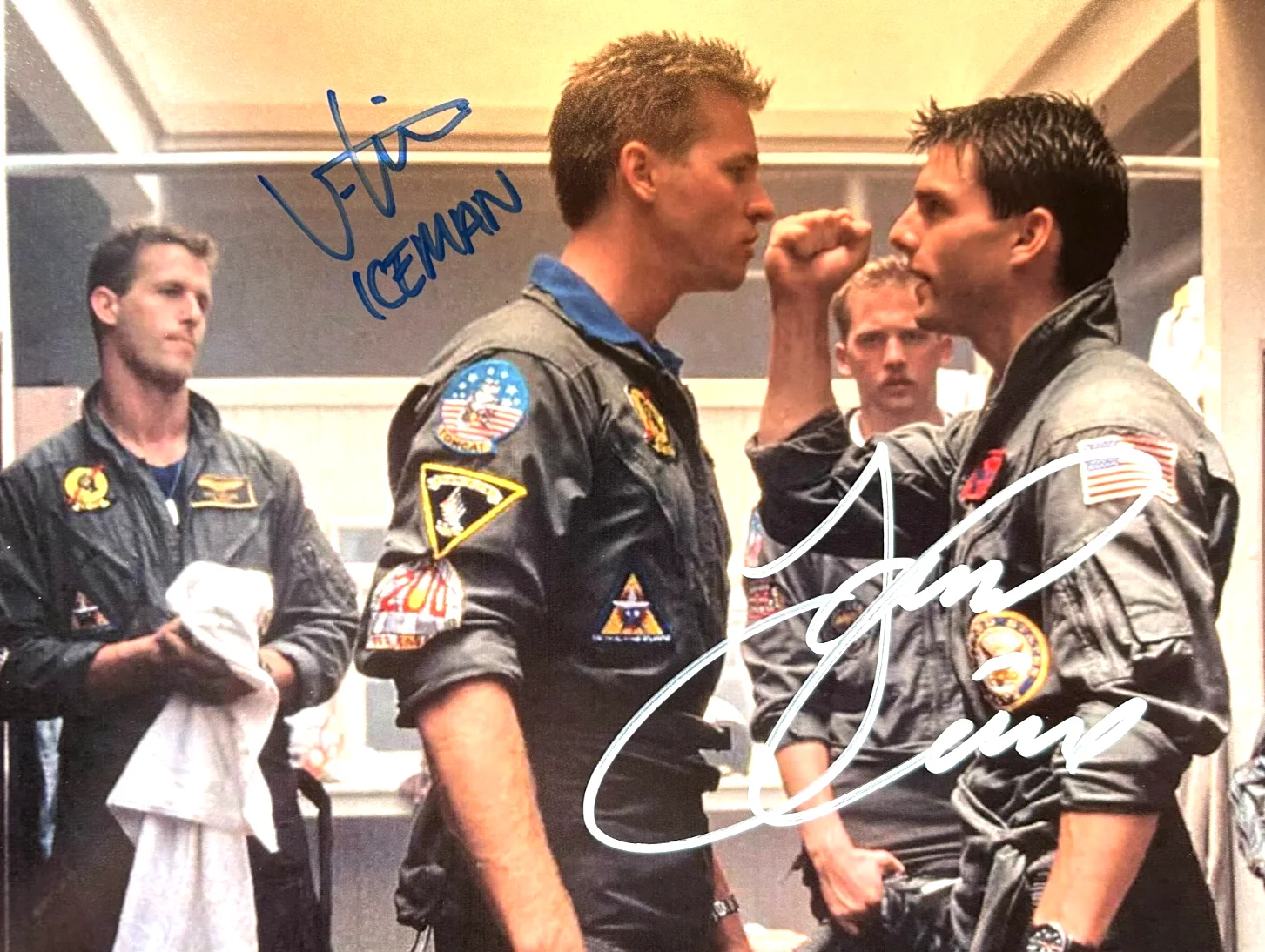 Val Kilmer, Tom Cruise — Tom Cruise, Val Kilmer: Signed TOP GUN Original 8x10" Authentic Autographs w/COA