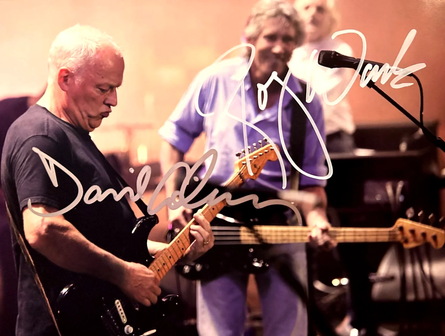 Roger Waters, David Gilmour — PINK FLOYD (Waters, Gilmour) 8x10" Authentic Original Autographs GENUINE w/COA, изображение 3