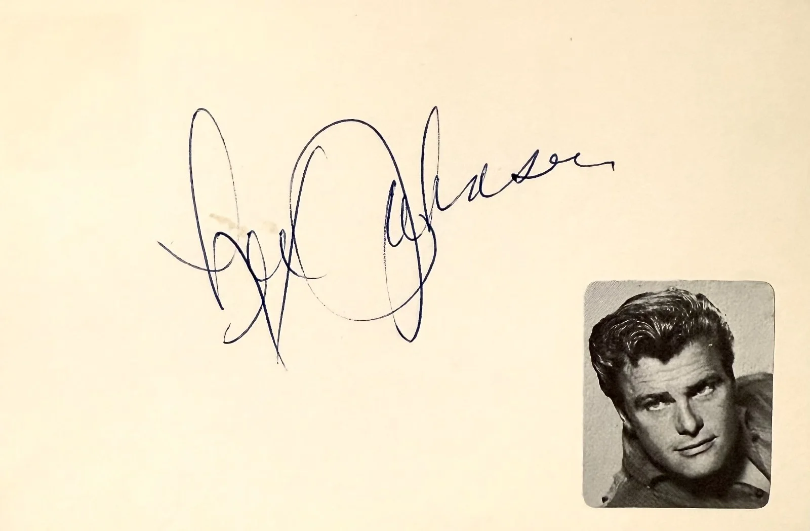 Alex Lex Johnson — ALEX LEX JOHNSON Signed Autographed 4x6 INDEX CARD The F.B.I. TORA! TORA! TORA!, изображение 3