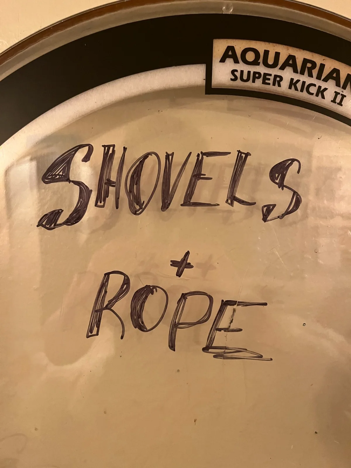 Shovels and Rope Autographed Show Used Kick Drum Head - 2014 Tour, image 3